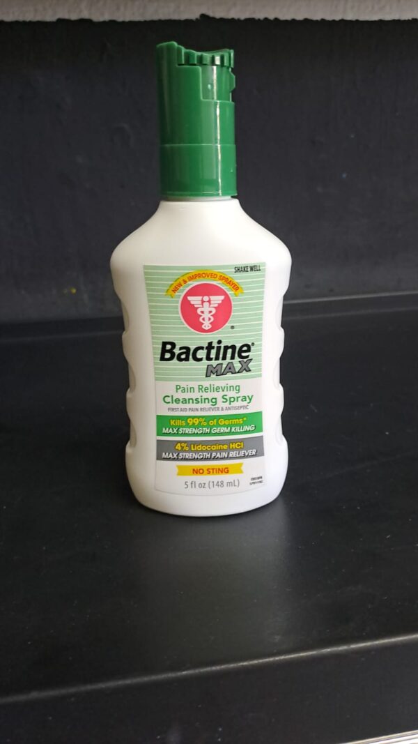 Bactine MAX Pain Relieving Cleansing Spray – 5 fl oz (148 mL)