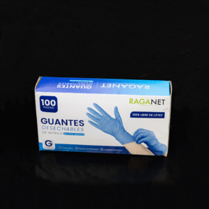 Disposable Large Nitrile Blue Gloves 100 pcs Powder & Latex Free - Raganet